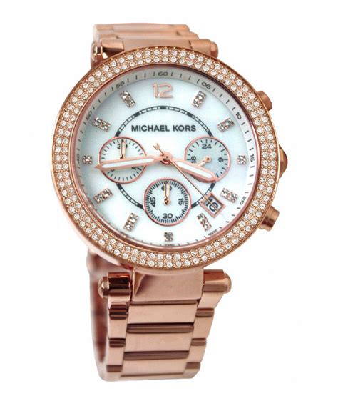 michael kors women's parker rose gold-tone watch mk5491|Michael Kors parker rose gold bracelet.